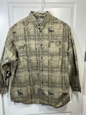 Columbia River Lodge Deer Buck Hunting Shirt Mens XL